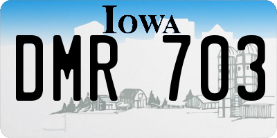 IA license plate DMR703