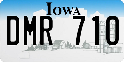 IA license plate DMR710