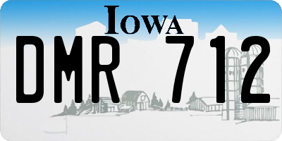 IA license plate DMR712