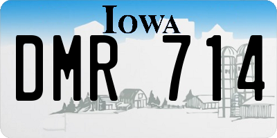 IA license plate DMR714