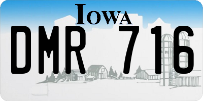 IA license plate DMR716