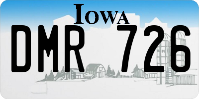 IA license plate DMR726