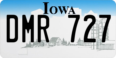 IA license plate DMR727