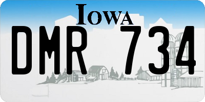 IA license plate DMR734