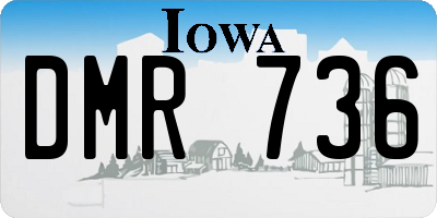 IA license plate DMR736