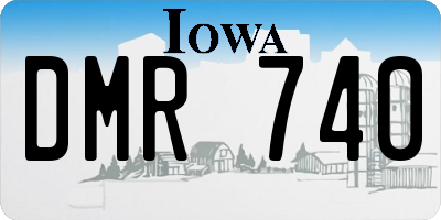 IA license plate DMR740