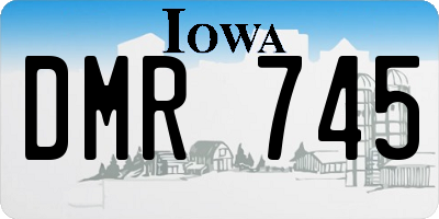IA license plate DMR745