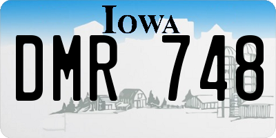 IA license plate DMR748