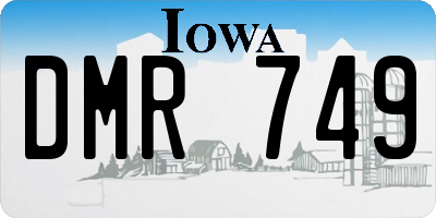 IA license plate DMR749