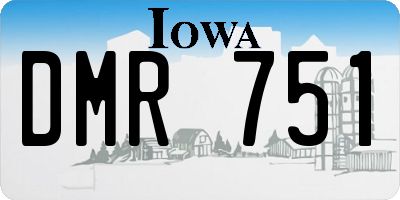 IA license plate DMR751