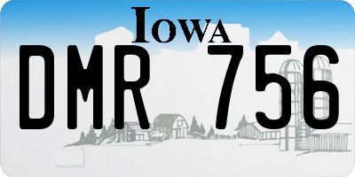 IA license plate DMR756