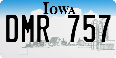 IA license plate DMR757