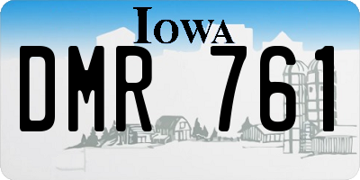IA license plate DMR761