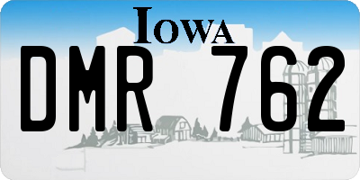 IA license plate DMR762