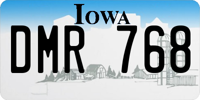 IA license plate DMR768