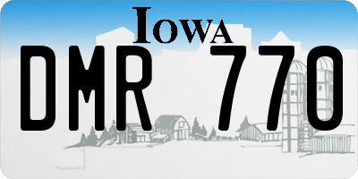 IA license plate DMR770