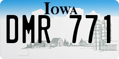 IA license plate DMR771