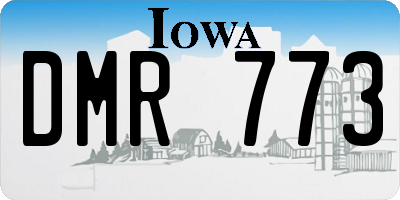 IA license plate DMR773