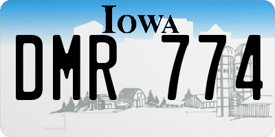IA license plate DMR774