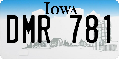 IA license plate DMR781