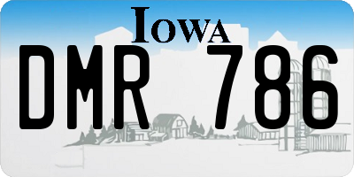 IA license plate DMR786
