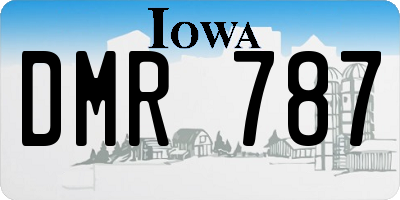IA license plate DMR787