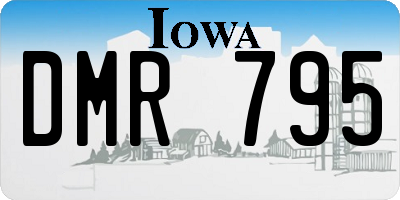 IA license plate DMR795
