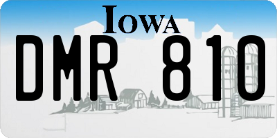 IA license plate DMR810