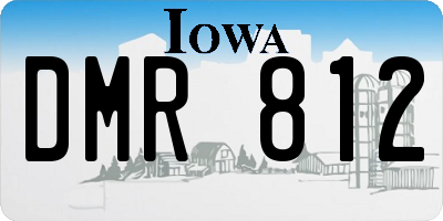 IA license plate DMR812