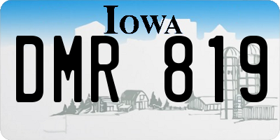 IA license plate DMR819