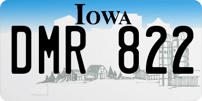 IA license plate DMR822