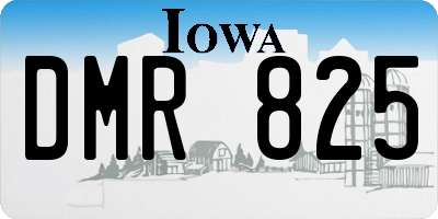 IA license plate DMR825