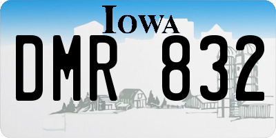 IA license plate DMR832