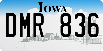 IA license plate DMR836