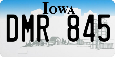 IA license plate DMR845