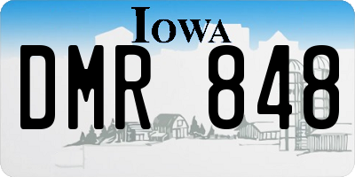 IA license plate DMR848