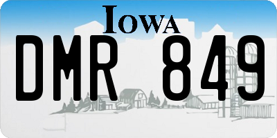 IA license plate DMR849