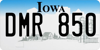 IA license plate DMR850