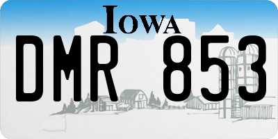 IA license plate DMR853