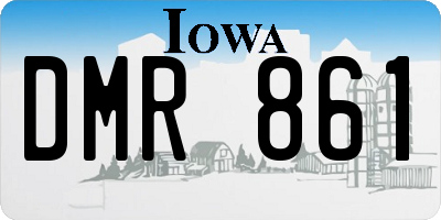 IA license plate DMR861