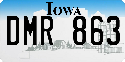 IA license plate DMR863