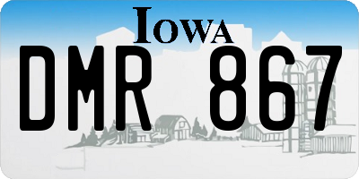 IA license plate DMR867