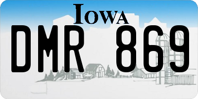 IA license plate DMR869