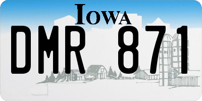 IA license plate DMR871