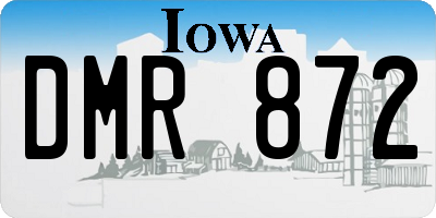 IA license plate DMR872