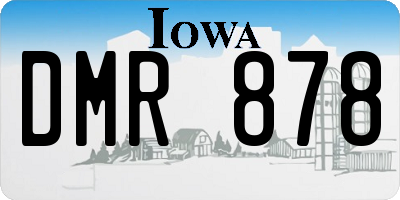 IA license plate DMR878