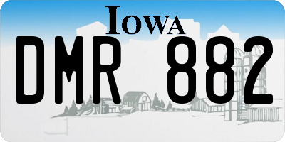 IA license plate DMR882