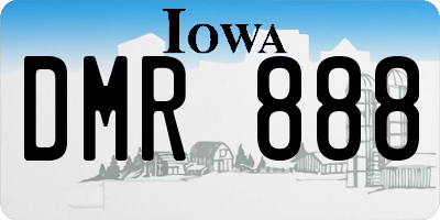 IA license plate DMR888