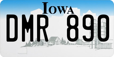 IA license plate DMR890