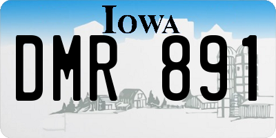 IA license plate DMR891